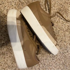 Brown Nike Low Top Platform Blazer